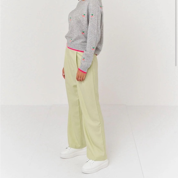 Brodie cashmere cherry sweater size small gray NWT - Picture 3 of 11